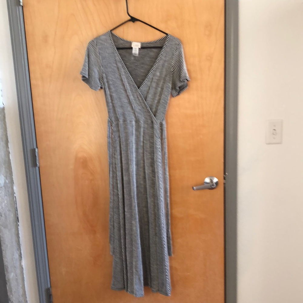 Knit Striped Dress - Midi